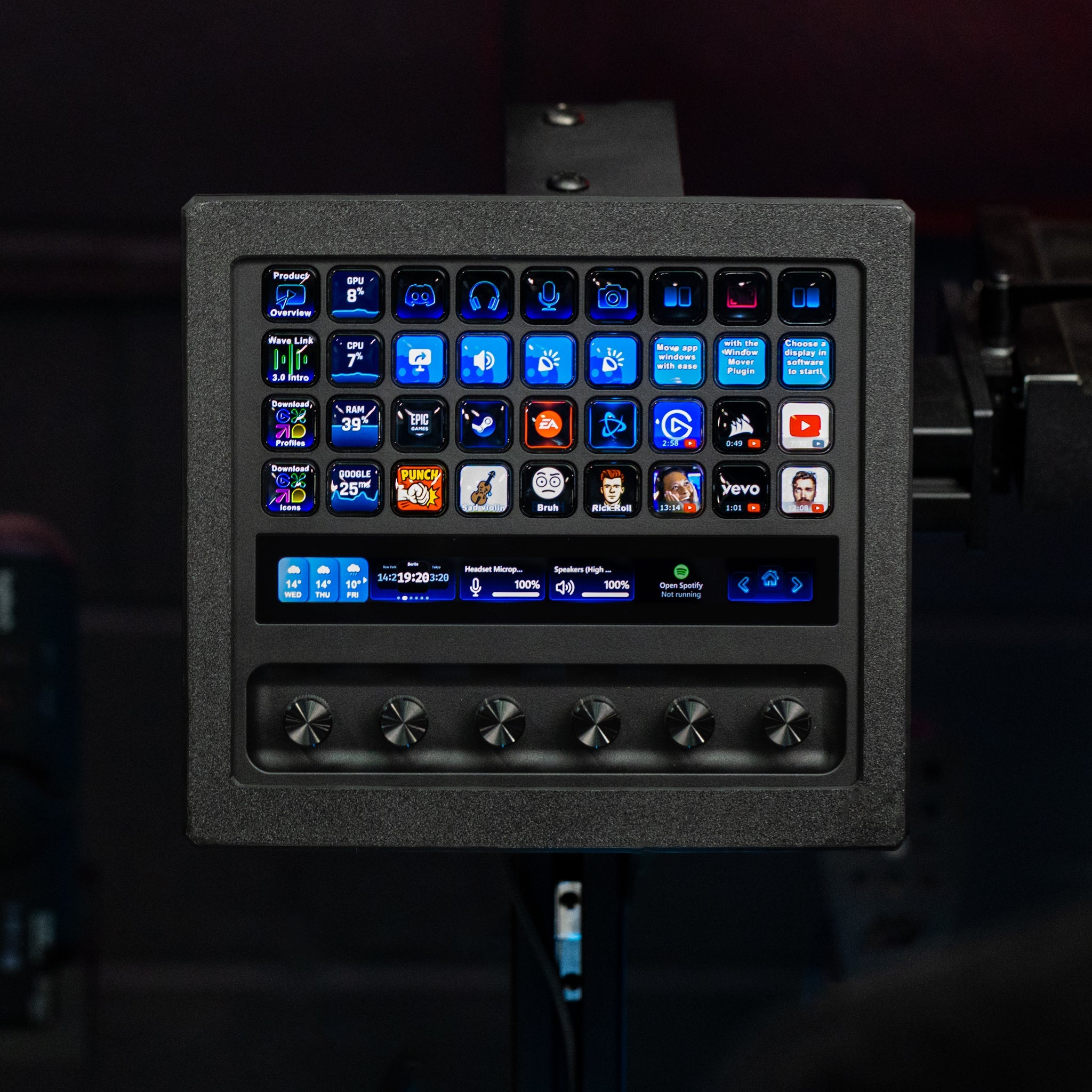 Stream Deck + XL Enclosure with Metal Swivel Mount