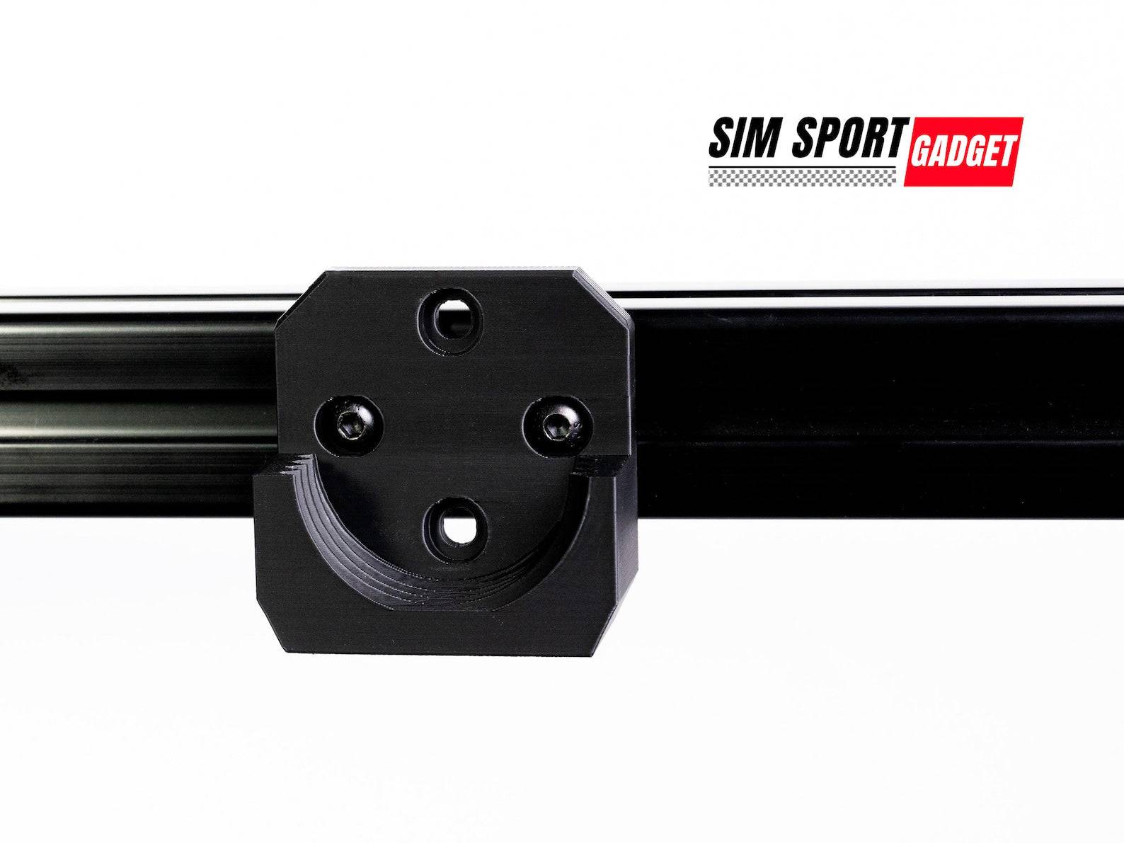 SimSportGadget Thrustmaster wheel mount with quick release for profile sim racing rig, drop-in style, sturdy and adjustable.