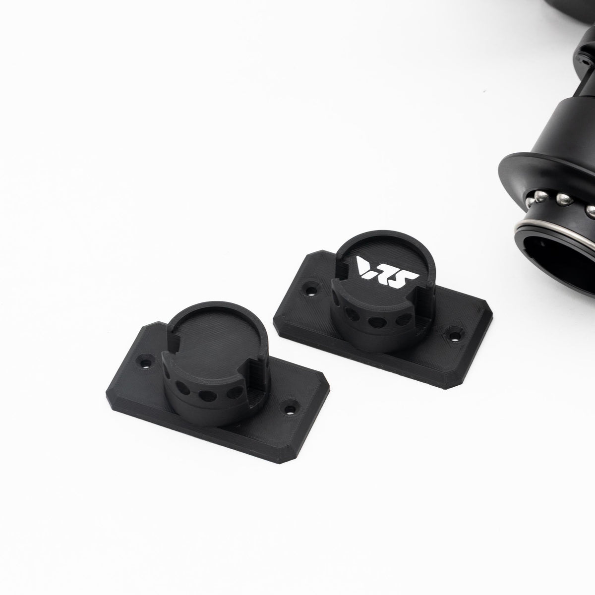 SimSportGadget wheel wall mount for VRS quick release, securely attaches to wall, ideal for racing wheel storage and organization