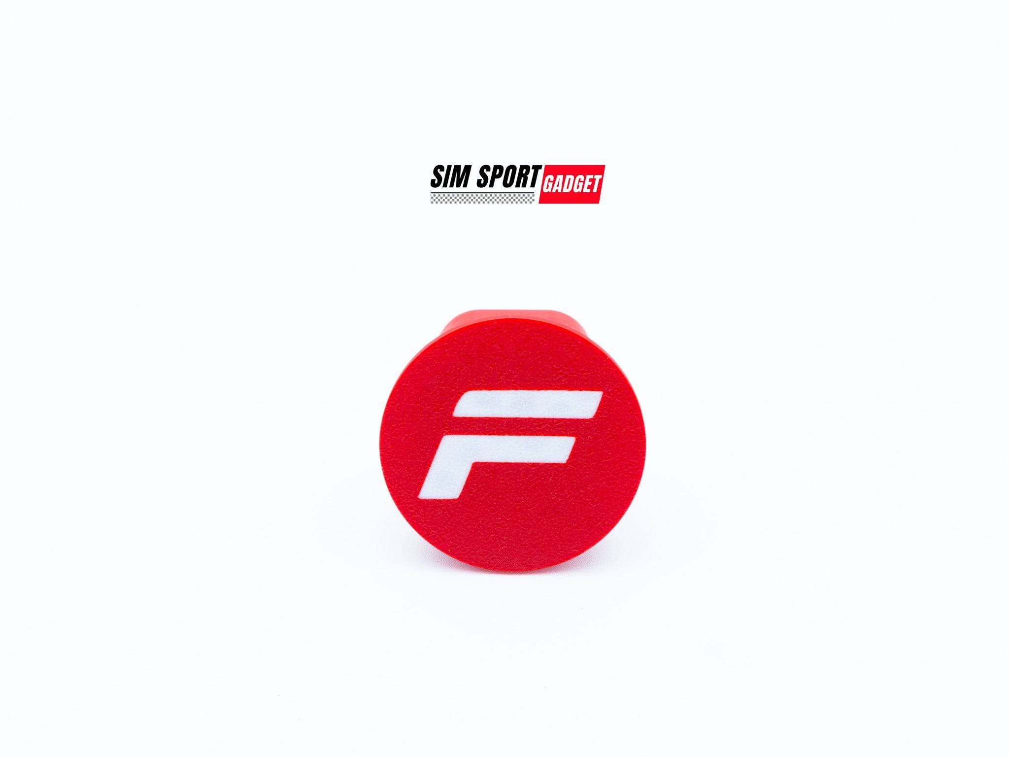 SimSportGadget Fanatec QR2 wheel side dust cover on a wooden background, protecting the wheel from dust and debris.