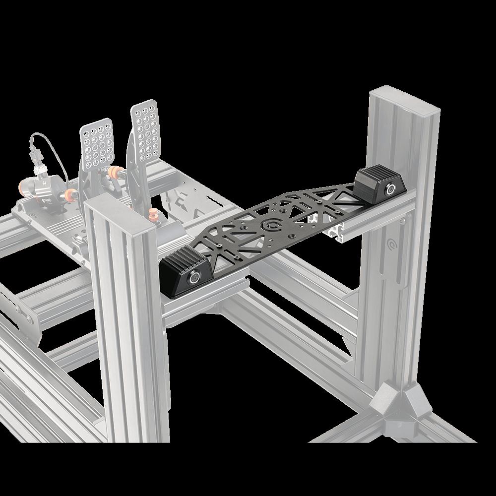 Asetek SimSports DD Wheelbase Bottom Mount accessory shown on a clean background for racing simulator setup.