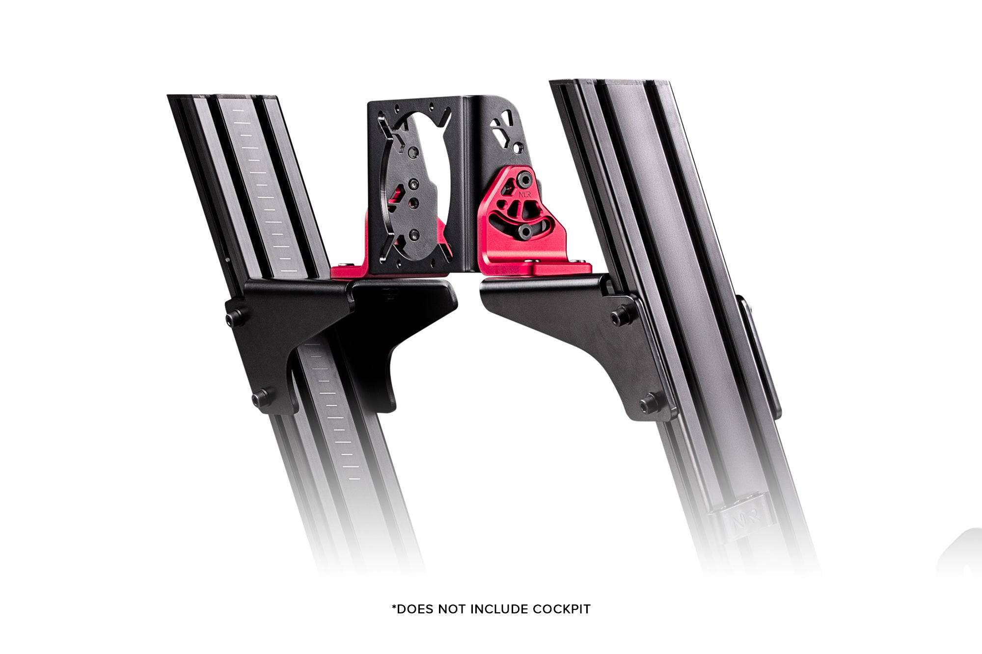 Next Level Racing Elite-DD side and front mount adapter, accessory for racing wheel setups with visible mounting components.