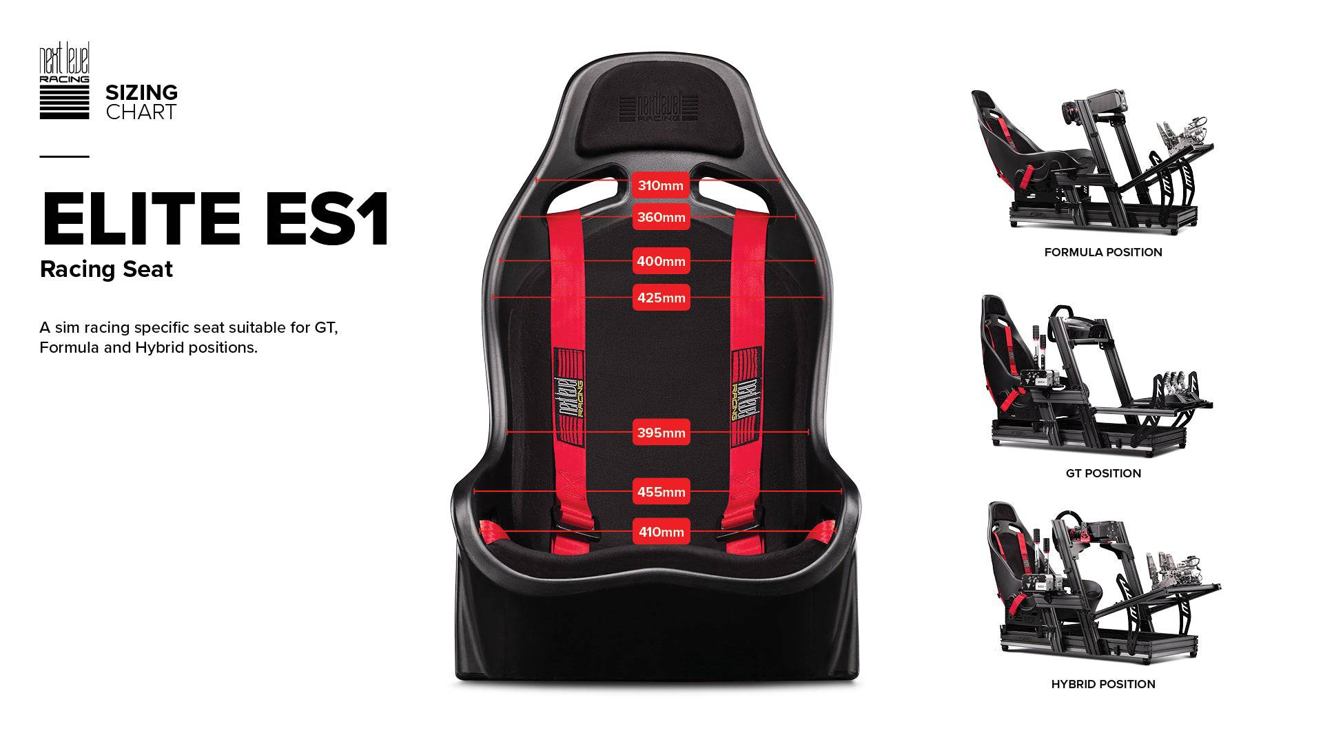 Next Level Racing Elite ES1 racing simulator seat with ergonomic design and adjustable features for immersive sim racing.