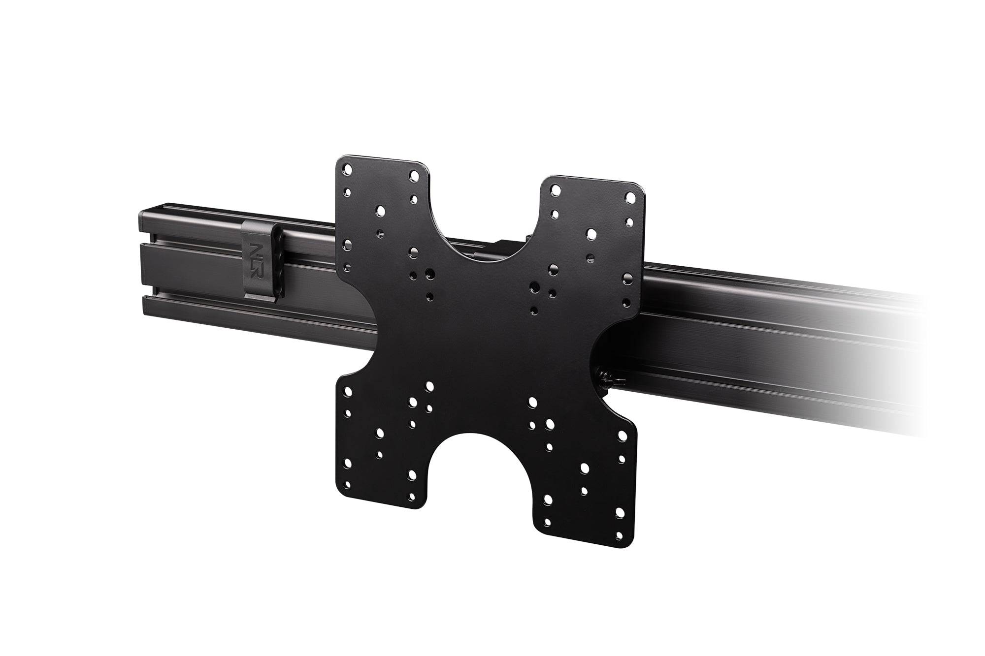 Next Level Racing Elite-Freestanding Triple Monitor Stand add-on in carbon grey, supporting three monitors with sturdy design.