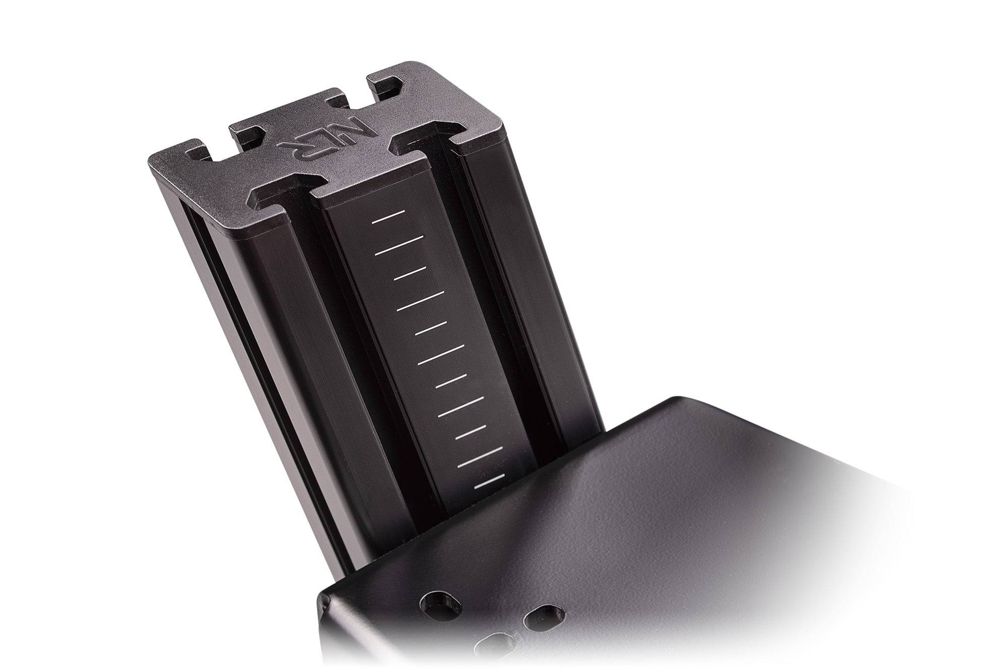 Next Level Racing F-GT Elite aluminum sim racing cockpit with wheel plate for realistic driving experience.