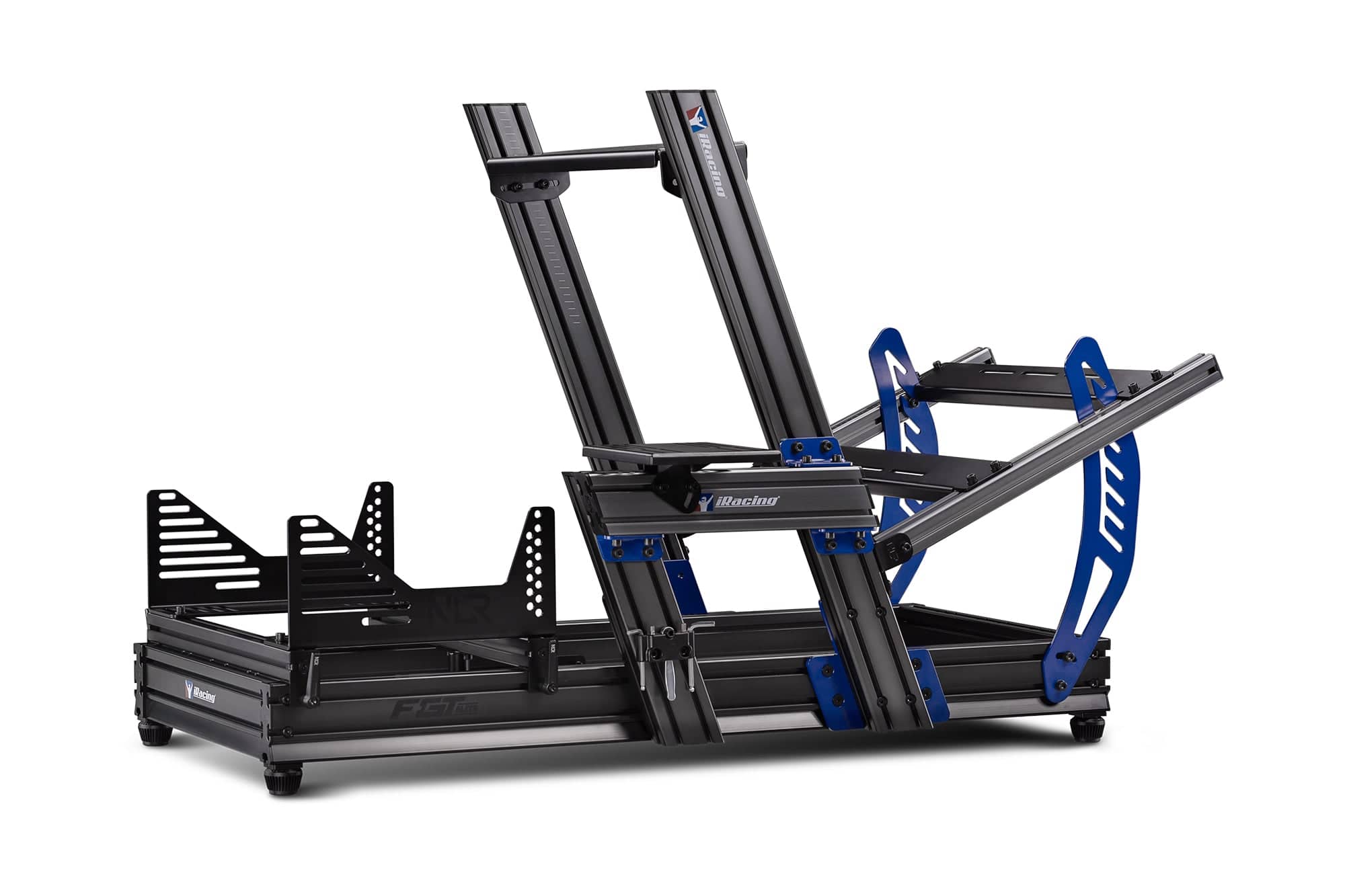 Next Level Racing F-GT Elite simulator chassis with aluminum profile for Formula and GT racing, iRacing edition.