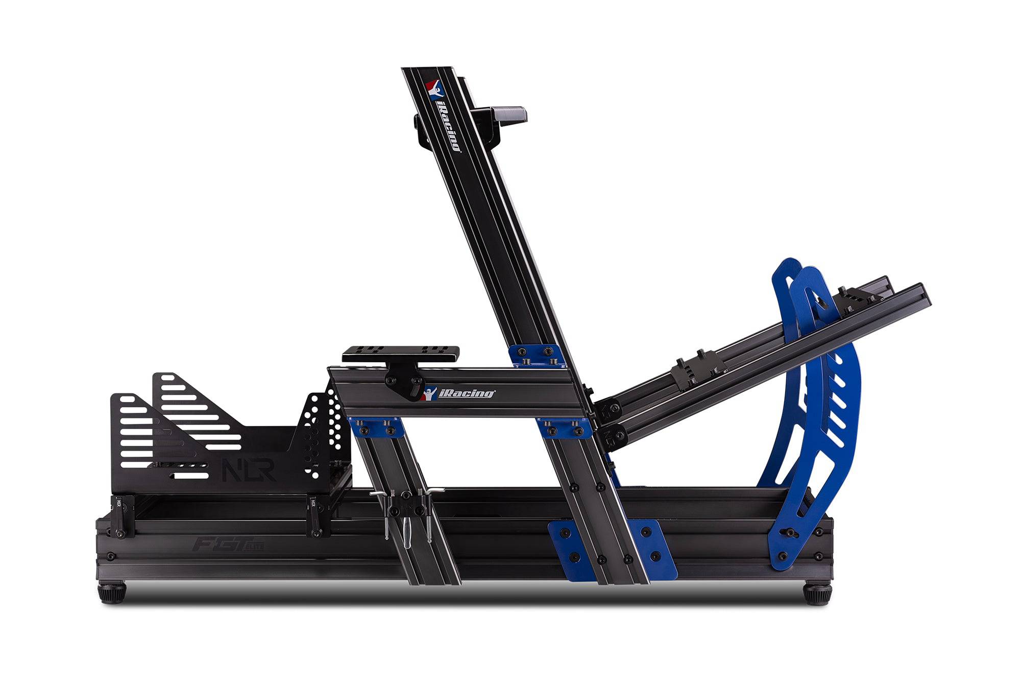 Next Level Racing F-GT Elite sim racing cockpit with aluminum profile for Formula and GT driving, iRacing edition.