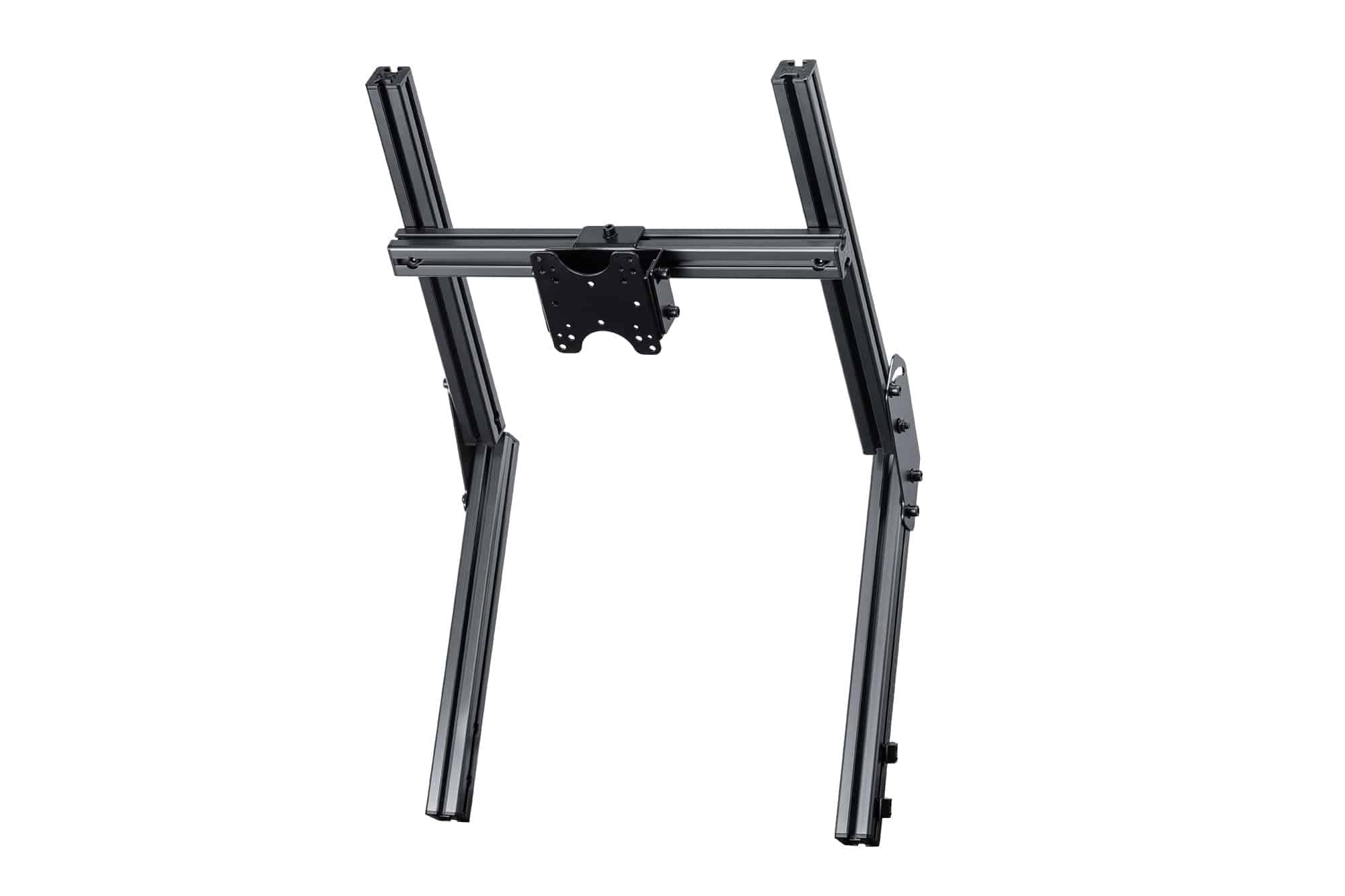 Next Level Racing Elite Direct Mount Overhead Monitor Add-on in black, shown on F-GT Elite racing simulator setup.