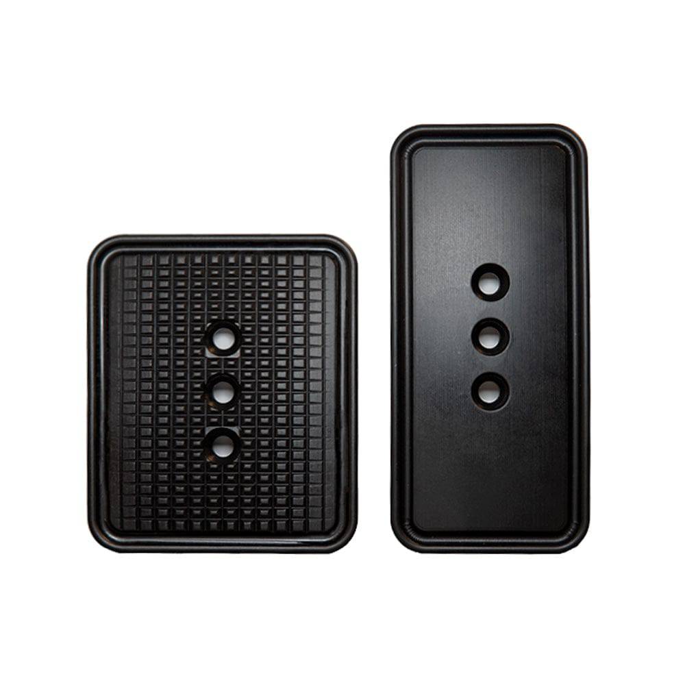 Asetek SimSports Forte Pedal Face Plates set with brake and throttle face plates for sim racing pedals.