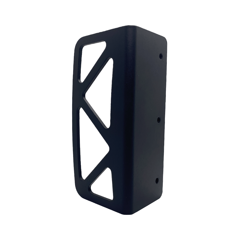 Asetek SimSports universal throttle pedal footrest in black, designed for sim racing accessories, shown standing with textured surface.