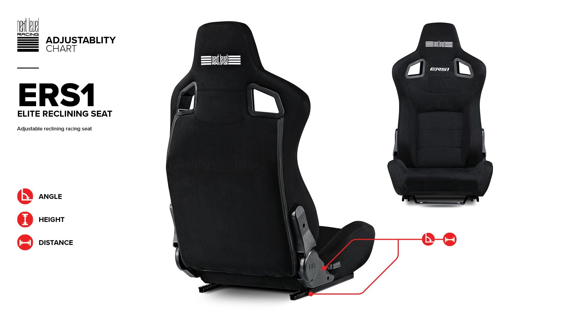 Next Level Racing Elite ERS1 Elite Racing Simulator Seat- NLR-E030