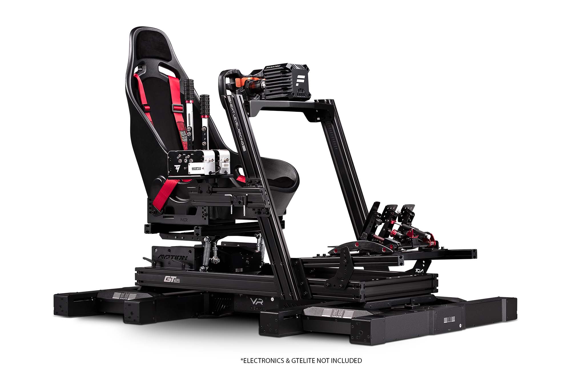 Next Level Racing Elite Motion Adaptor Kit NLR-E013 for cockpit simulation setups, shown in a close-up of the upgrade components.
