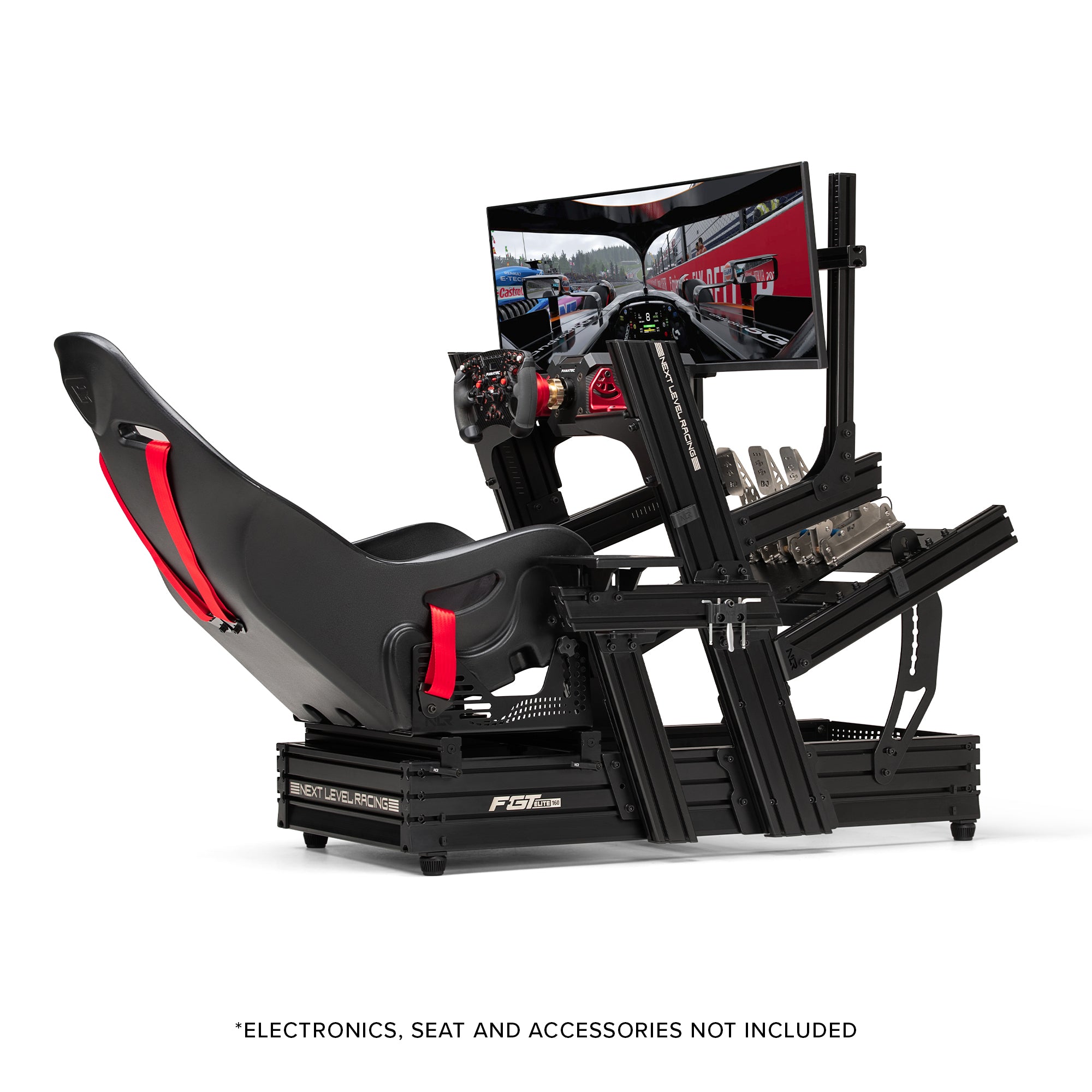 NEXT LEVEL RACING® ELITE 160 FRONT & SIDE MOUNT EDITION -BLACK EDITION - NLR-E026