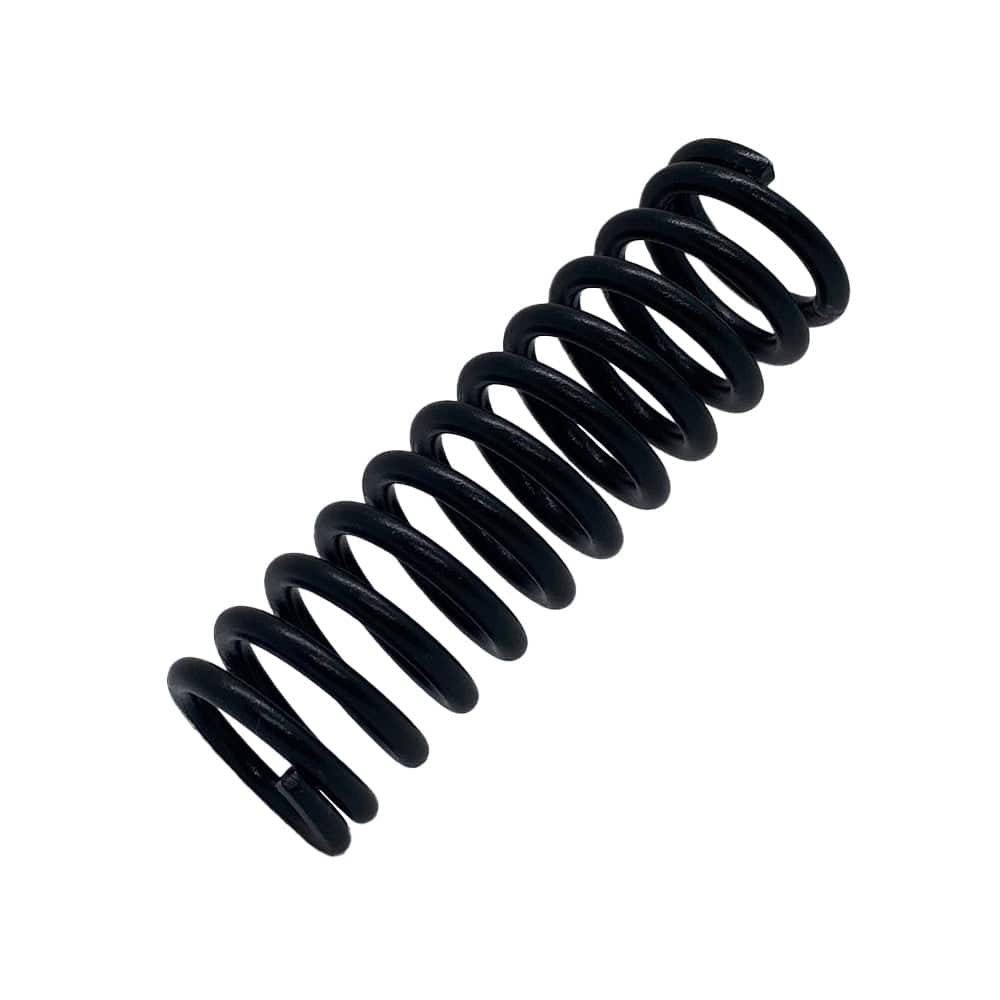 Asetek SimSports firm throttle pedal spring on a white background, showing the sturdy metal spring for racing simulator accessories.
