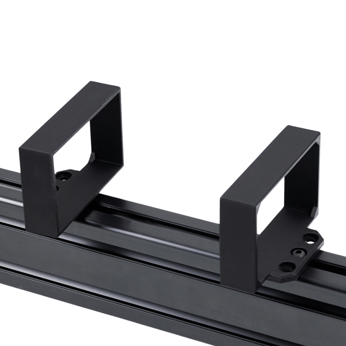 SimSportGadget power supply bracket for Simucube 3 Pro, showing a sturdy metal mounting bracket with screw holes.