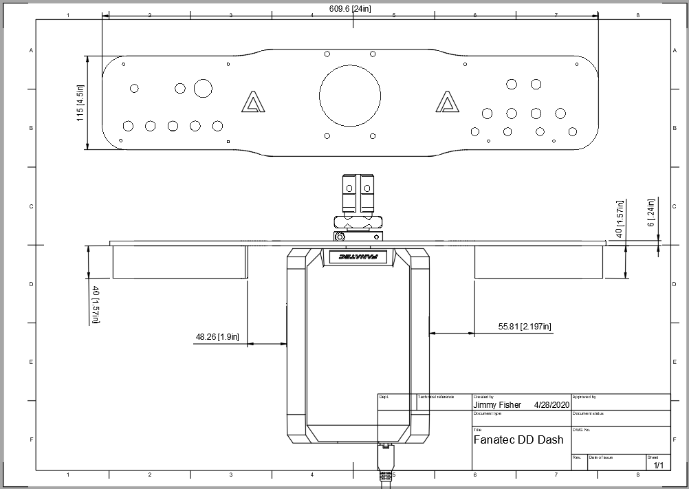 Fanatec Podium DD1 / DD2 Dash Board