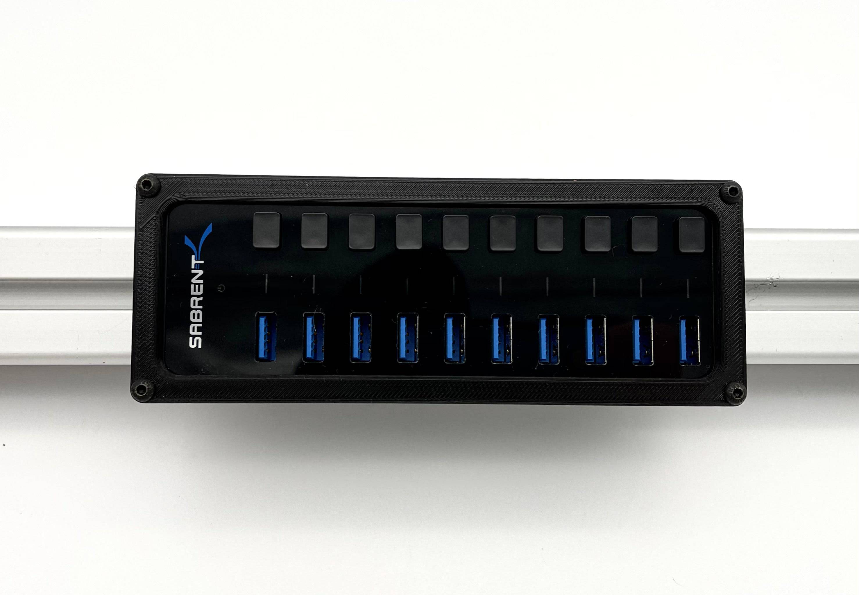 USB 10 Port 60W Hub Mount ONLY (Sabrent usb hub not included)