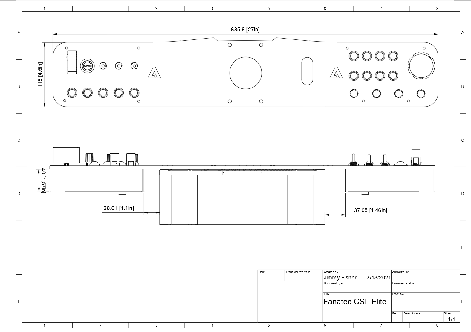 Fanatec CSL Elite Dash Board