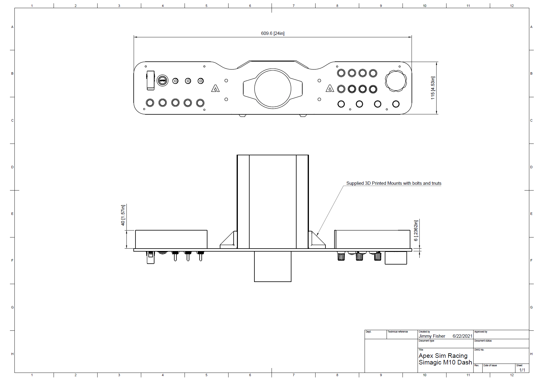 Simagic M10 Dash Board