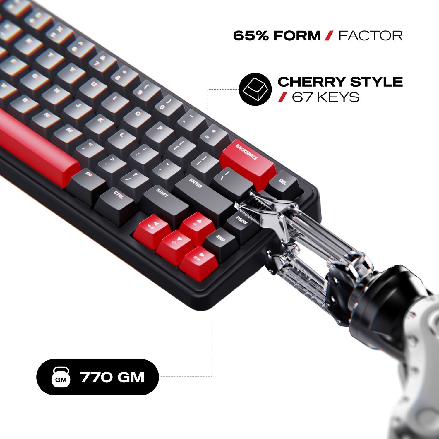 Akula 65 | Compact 65% Tri-Mode Gaming Keyboard