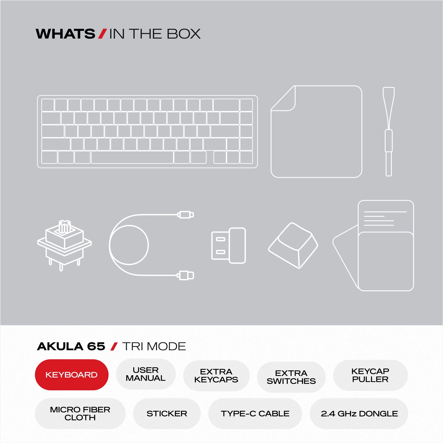 Akula 65 | Compact 65% Tri-Mode Gaming Keyboard