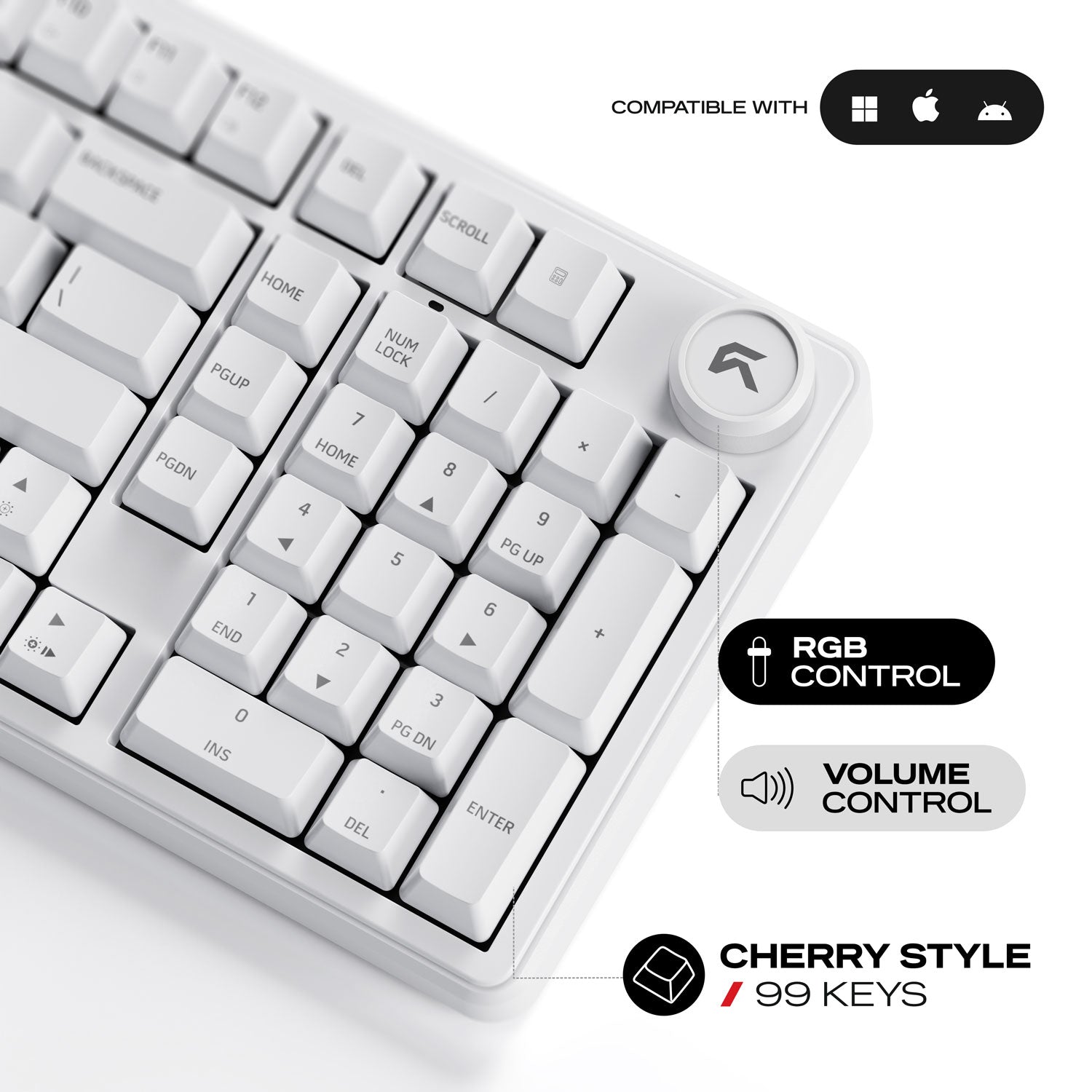 Akula 99 | Compact Full-Size Tri-Mode Gaming Keyboard