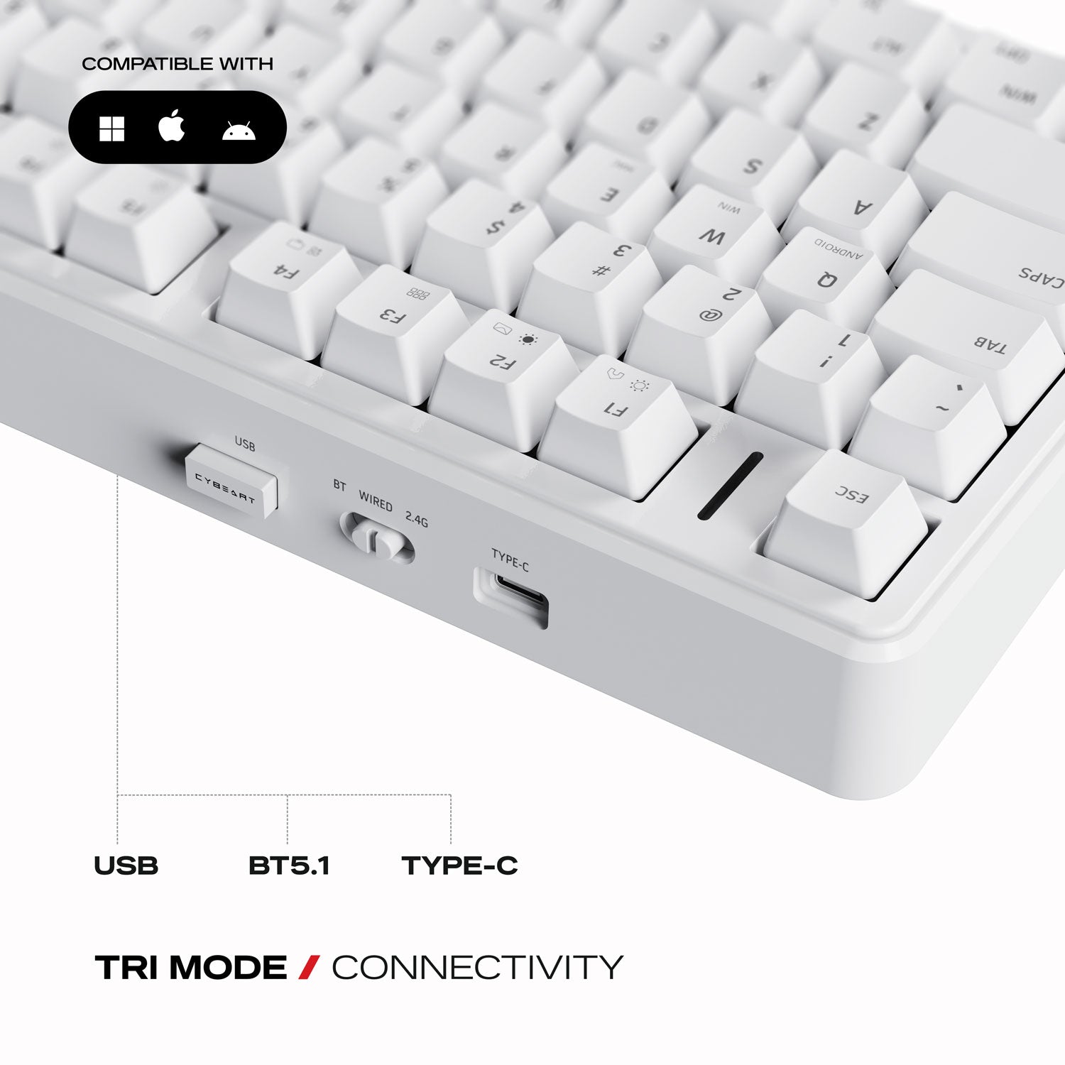 Akula 99 | Compact Full-Size Tri-Mode Gaming Keyboard