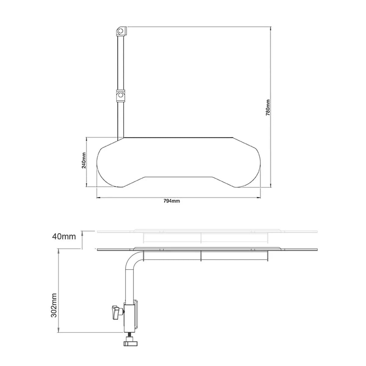 EXTREME WORKSTATION ARTICULATED KEYBOARD FOR VIRTUAL EXPERIENCE 3.0 / P1 3.0 / CHASSIS 3.0 / XT PREMIUM 3.0