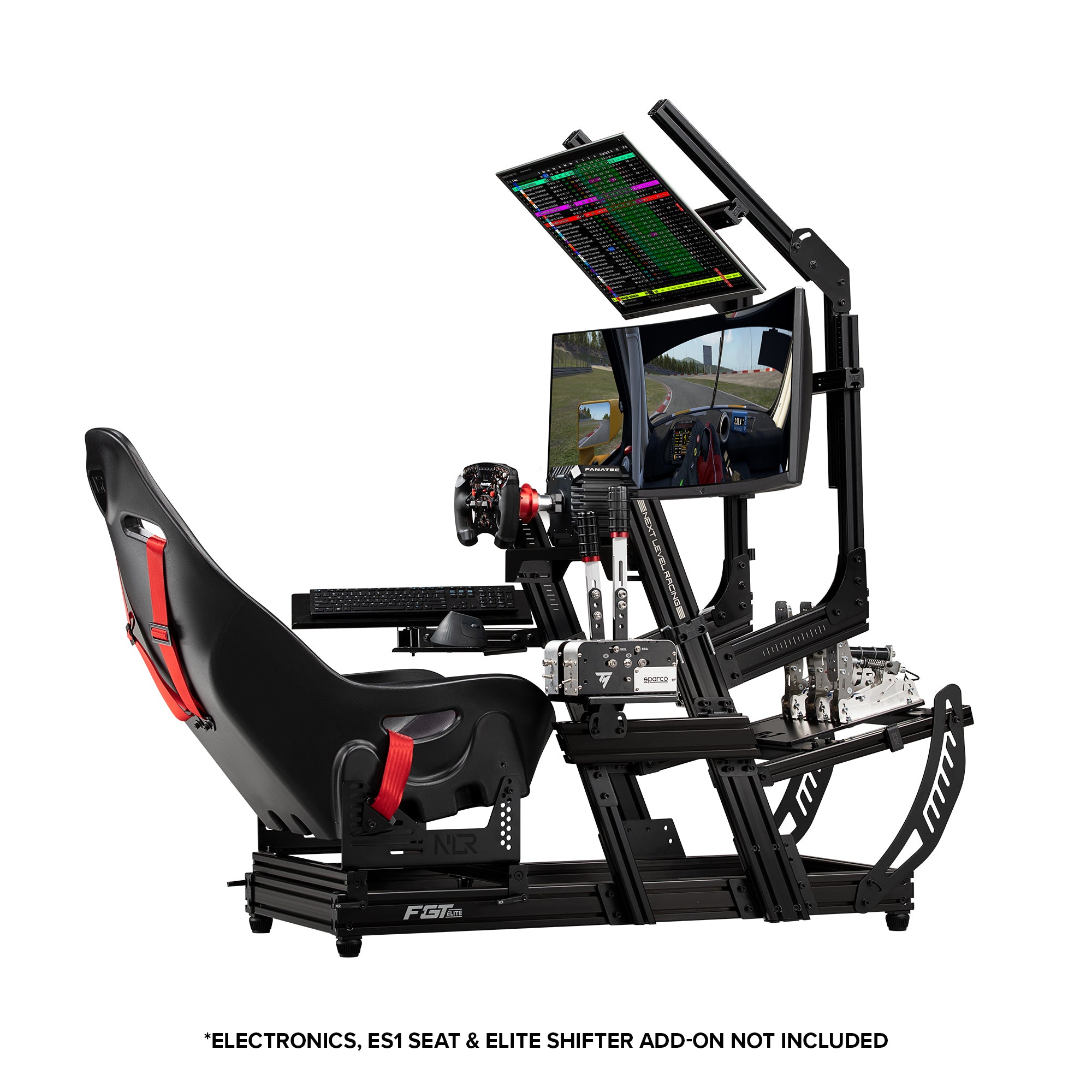 Next Level Racing® F-GT Elite Lite Side and Front Mount Edition- Black-NLR-E033