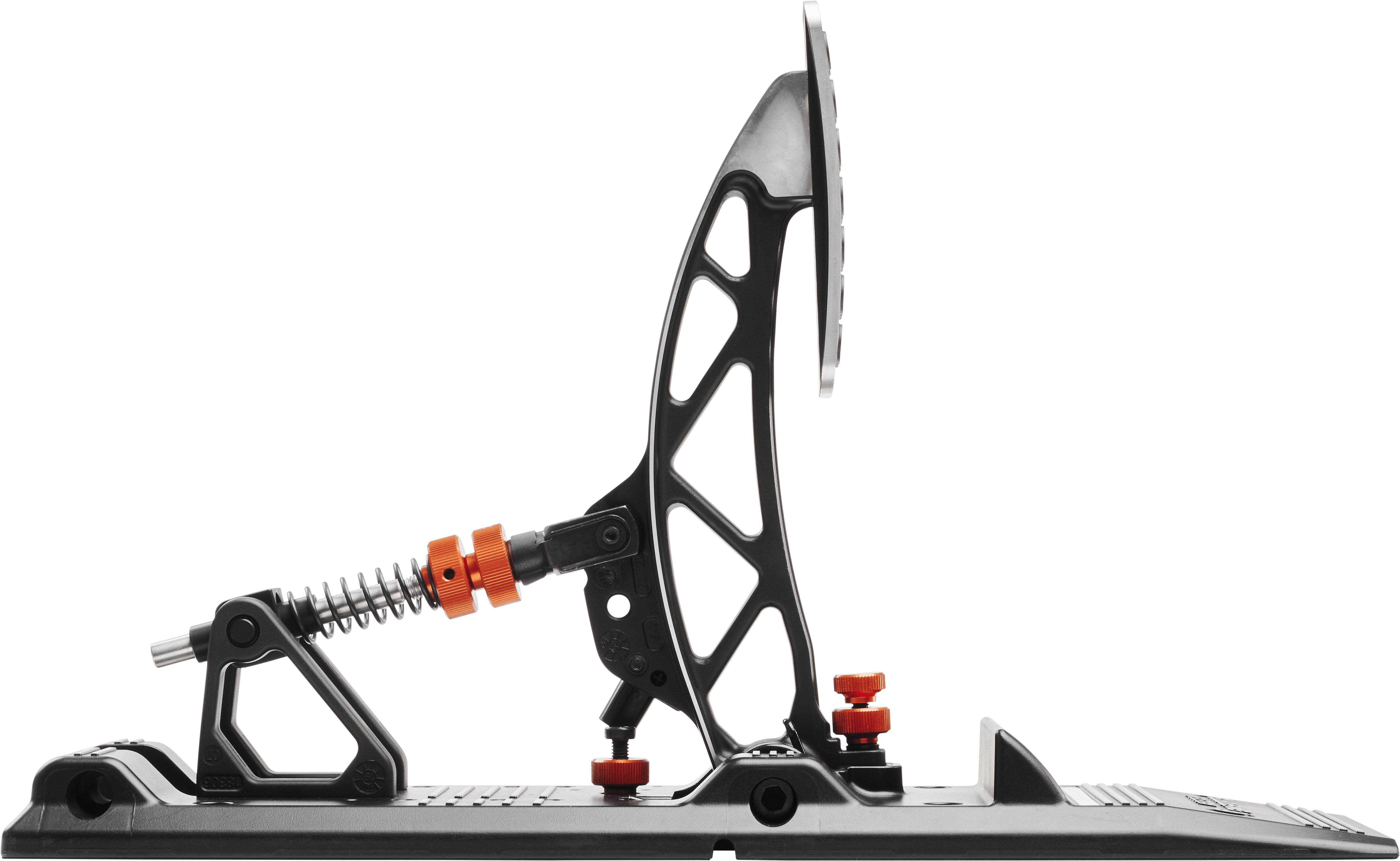 Asetek SimSports Invicta S-Series T.H.O.R.P. II pedal throttle with detailed metallic design and right-side view.