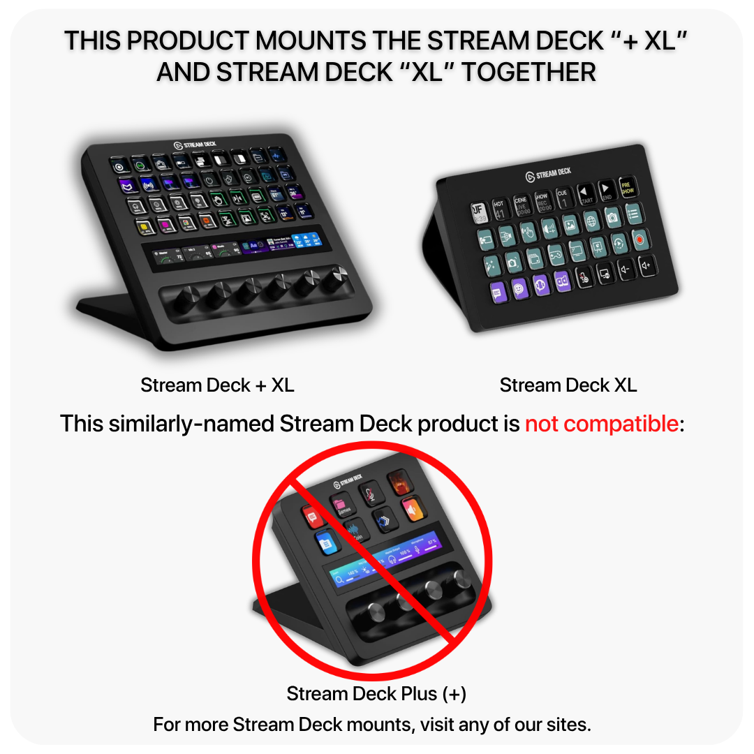 Stream Deck + XL and XL Combo Mount