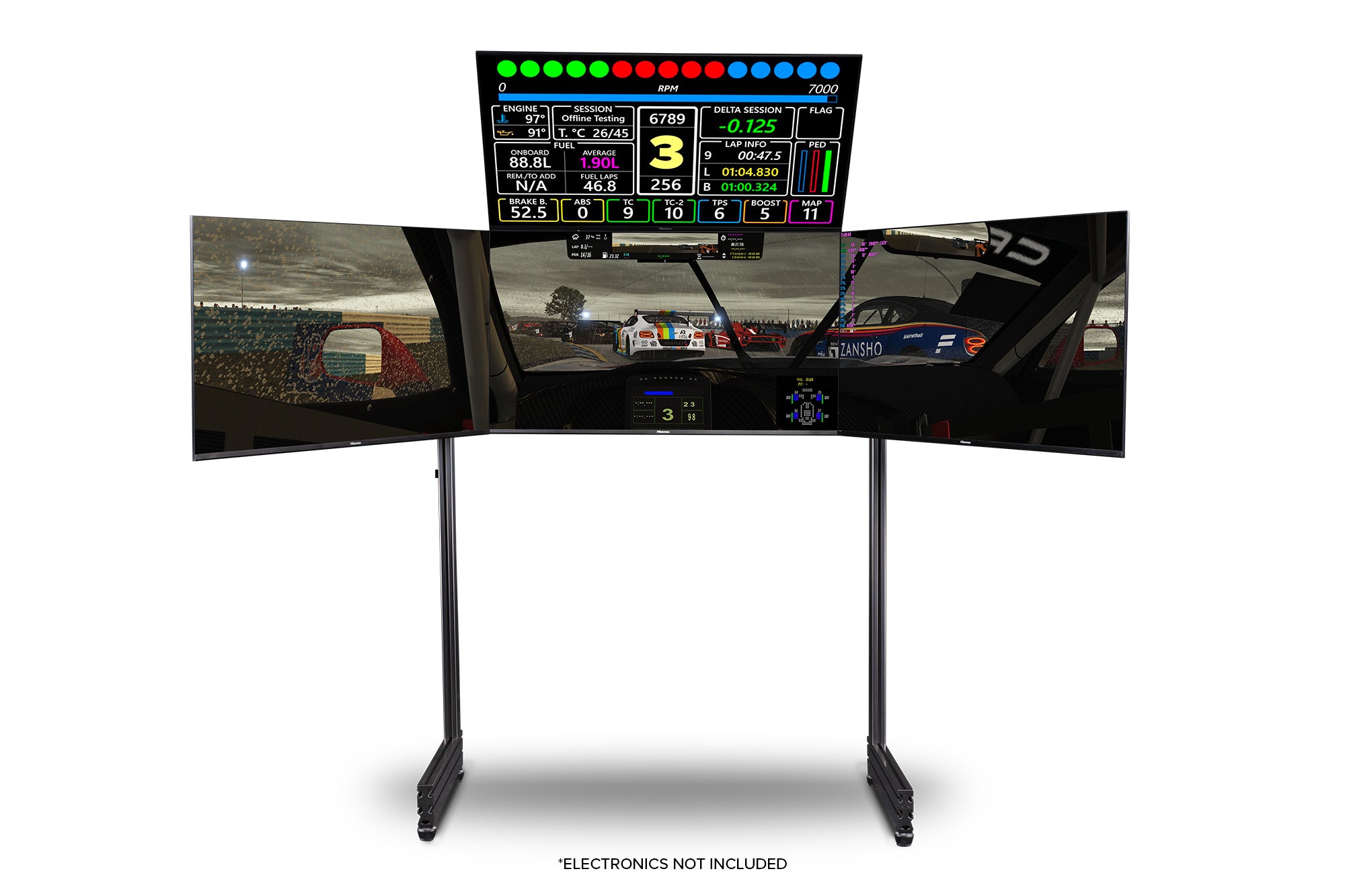 Support pour écran quadruple autoportant Next Level Racing-Elite - Gris carbone - NLR-E008